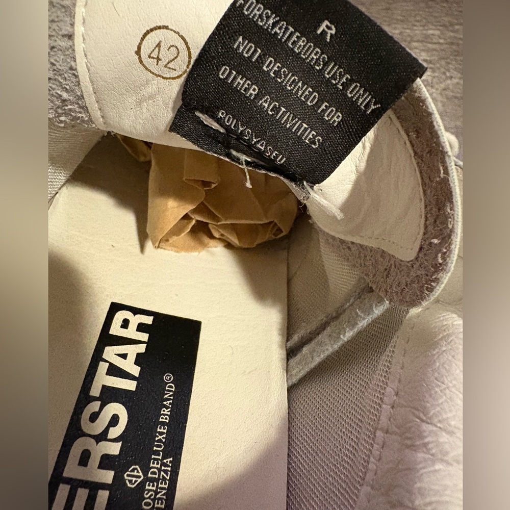 Goose Super-Star sneakers in white leather with a silver glitter star Size 41/9 - Picture 9 of 13